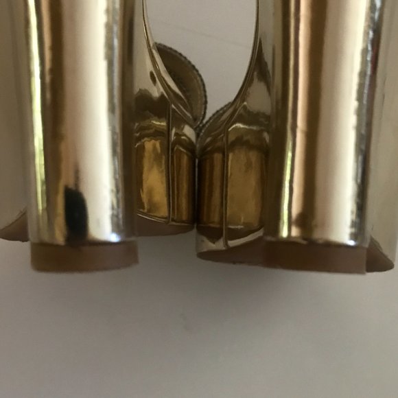 Gianni Bini Gold Beaded Platform Heels - Picture 8 of 14